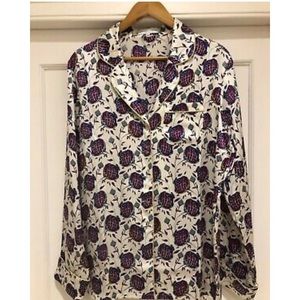 NEW Olivia Von Halle 100% Silk Luxury Pajamas, L